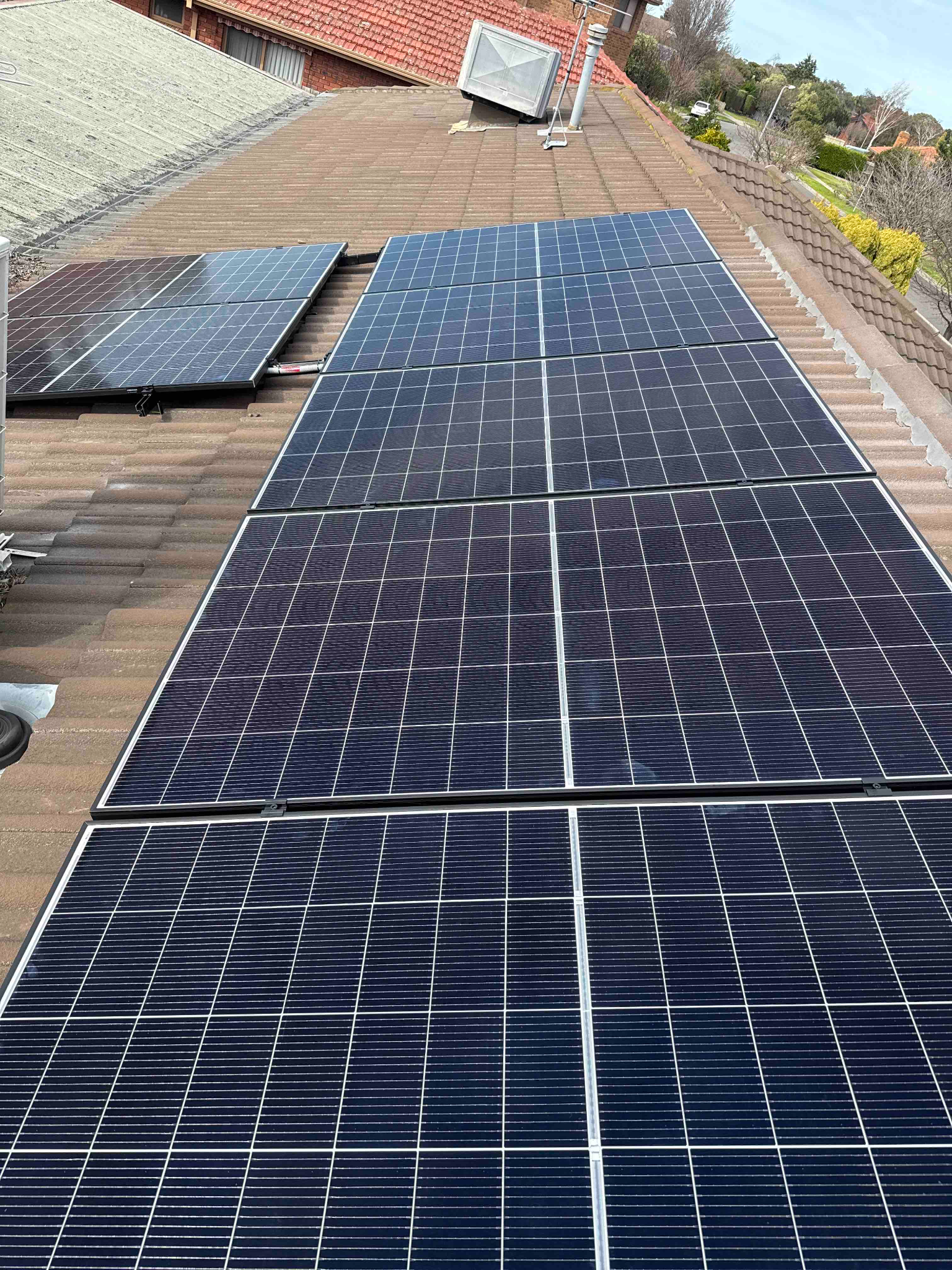 Sarah’s solar panels, another roof view